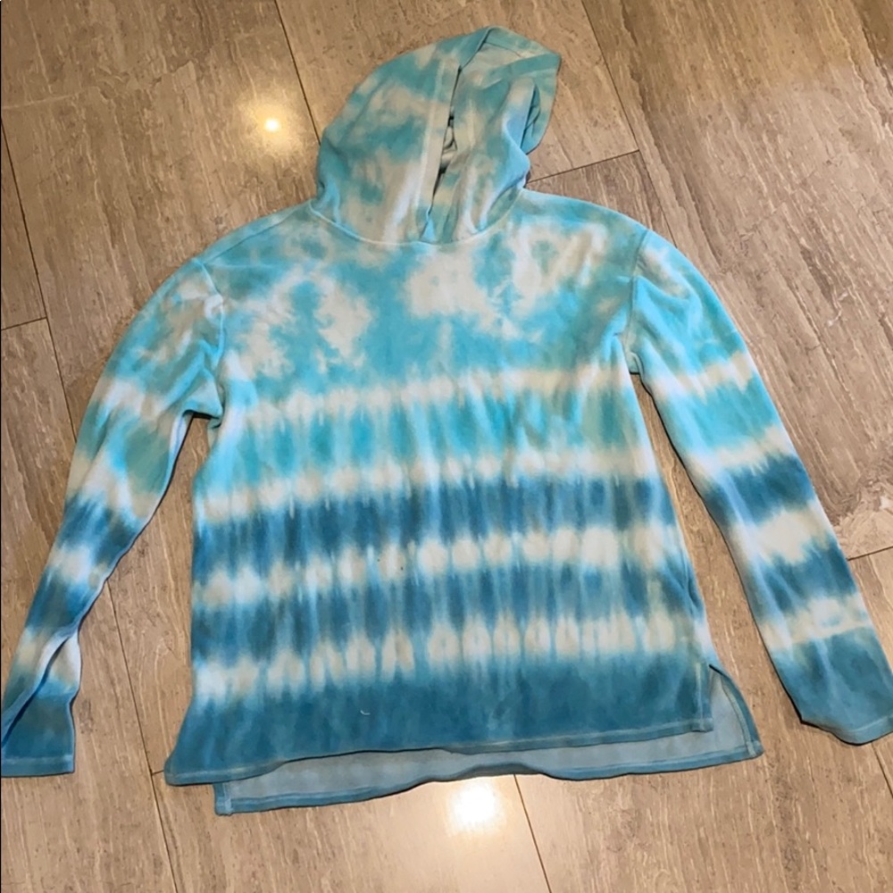 blue tie dye hoodie